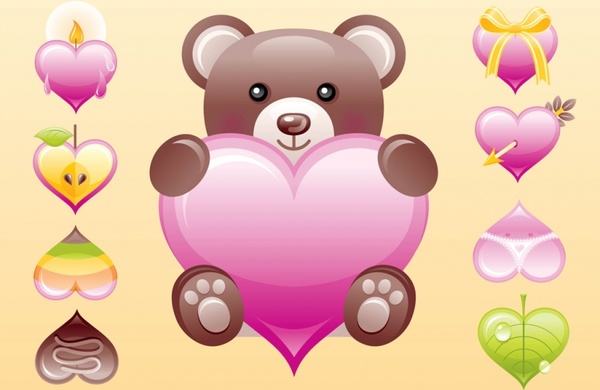 600x390 Cute Heart Vectors Free Vector In Adobe Illustrator Ai ( .ai