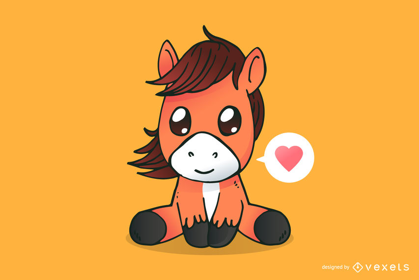 853x570 Cute Horse Cartoon