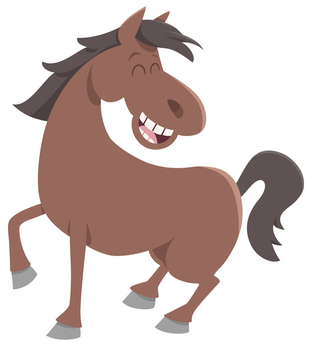 626x692 Cute Horse Farm Animal Vector Premium Download