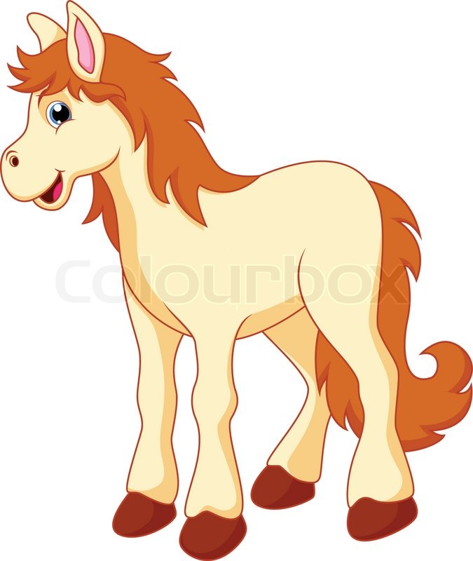 675x800 Illustration Of Cute Horse Stock Vector Colourbox