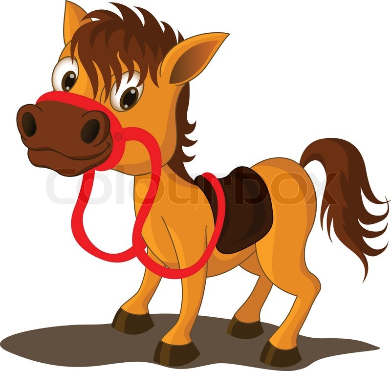 800x759 Cute Horse Cartoon Stock Vector Colourbox