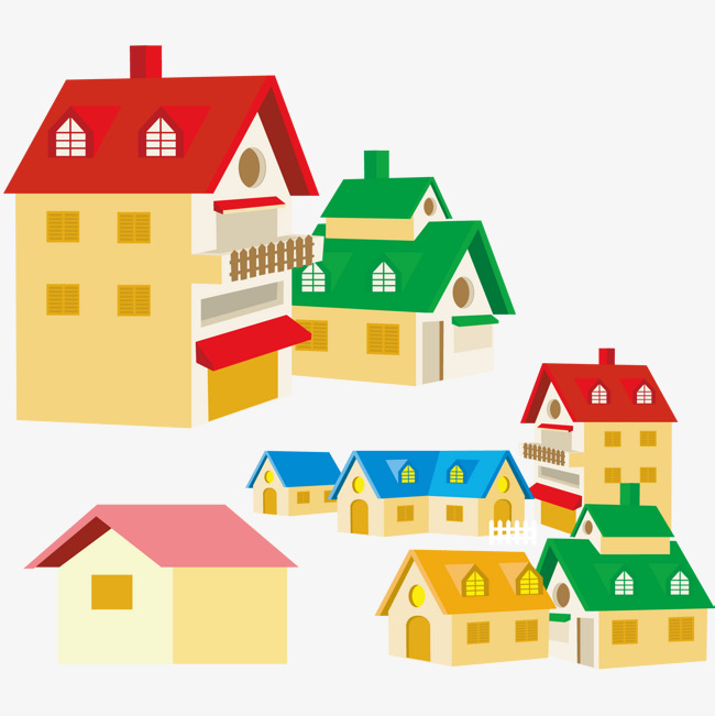 650x651 Cartoon Cute Little House Building, Cartoon Vector, House Vector