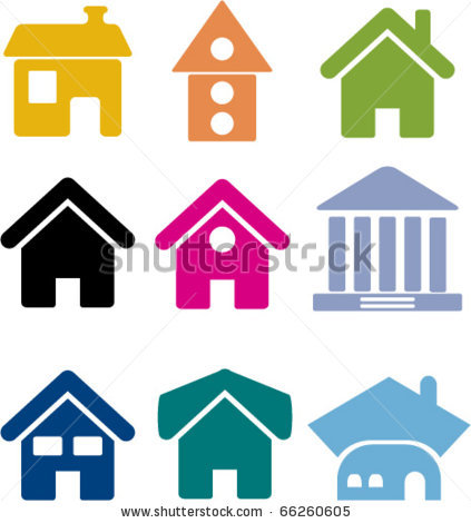 423x470 Cute Houses. Vector