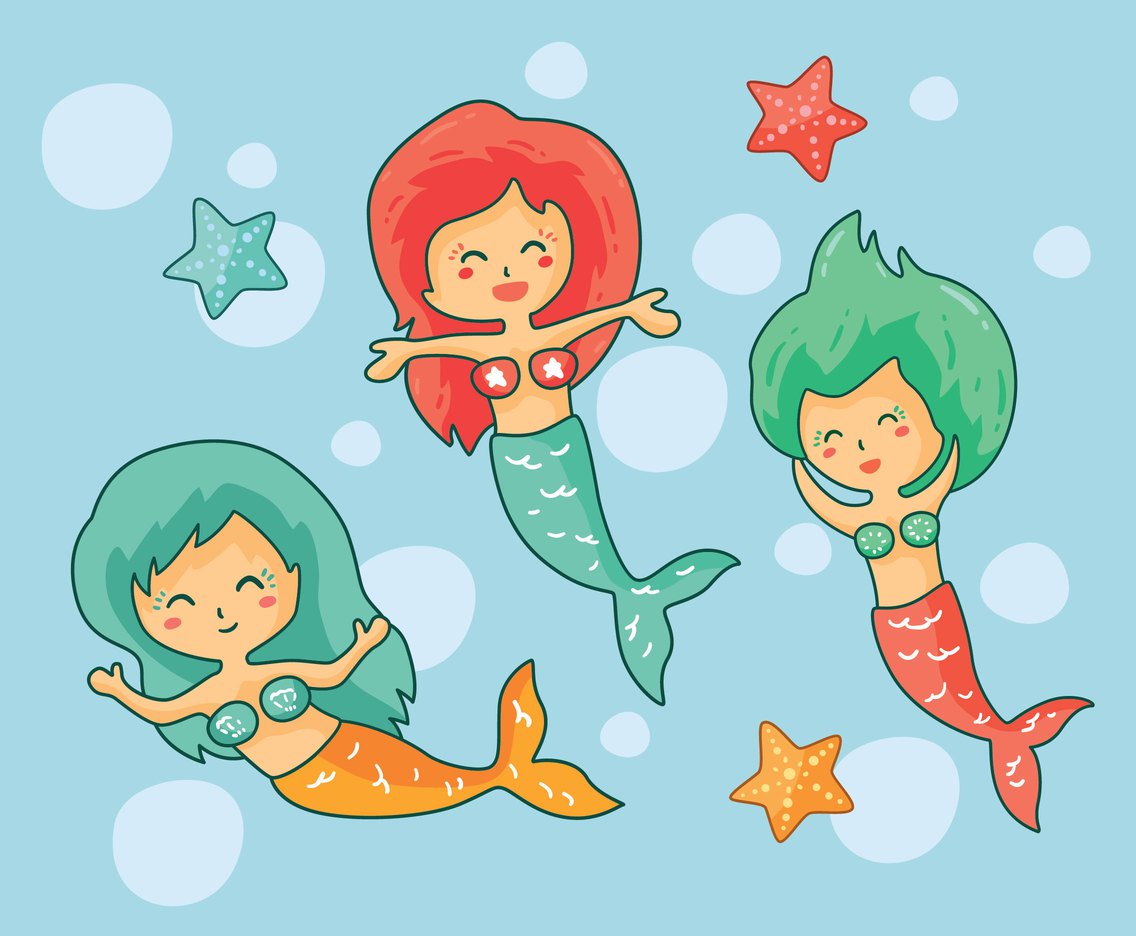 1136x936 Cute Mermaid Vector Vector Art Amp Graphics