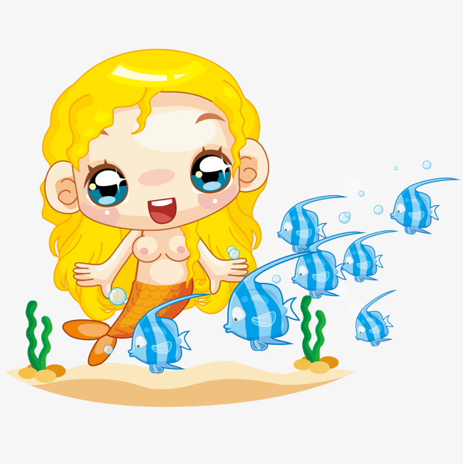 650x651 Cute Mermaid, Lovely, Mermaid, Cartoon Png And Vector For Free