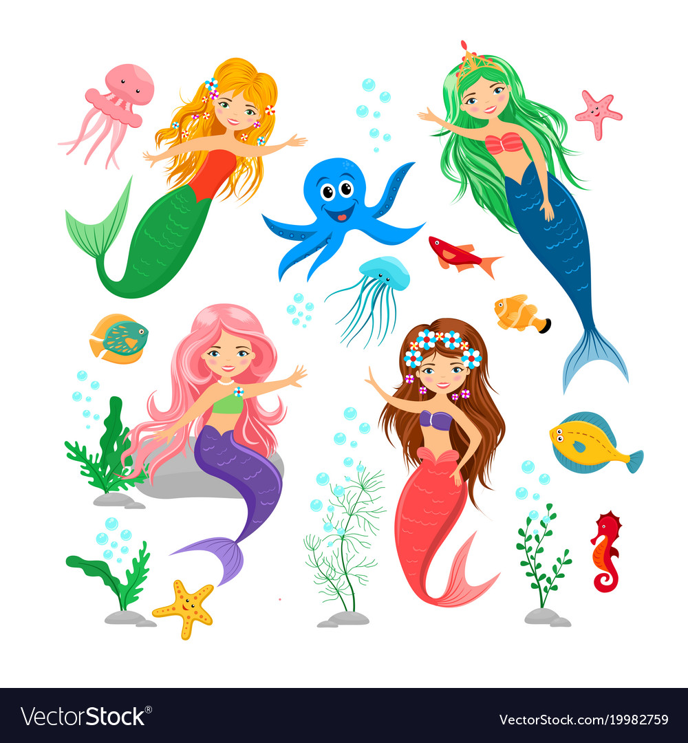 1000x1080 Timely Cartoon Picture Of Mermaid Cute Royalty Free Vector Image