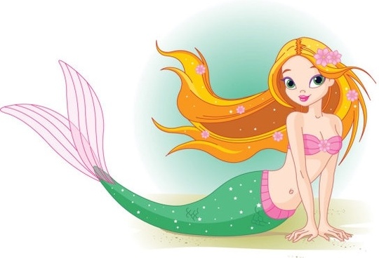 540x368 Vector Cute Mermaids Free Vector Download (4,895 Free Vector) For