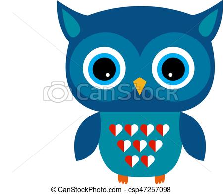 450x393 Cute Owl Vector Boy With Heart. Cute Owl Vector Boy Character With
