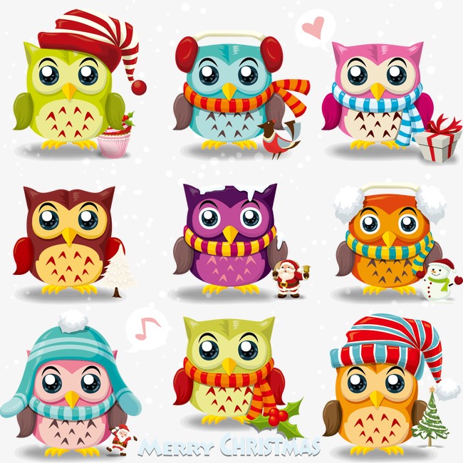 650x650 Cartoon Cute Owl Vector Material Free Download, Cartoon Vector