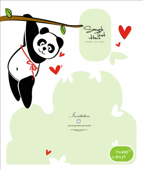 463x550 Cute Panda Vector Material Free Download