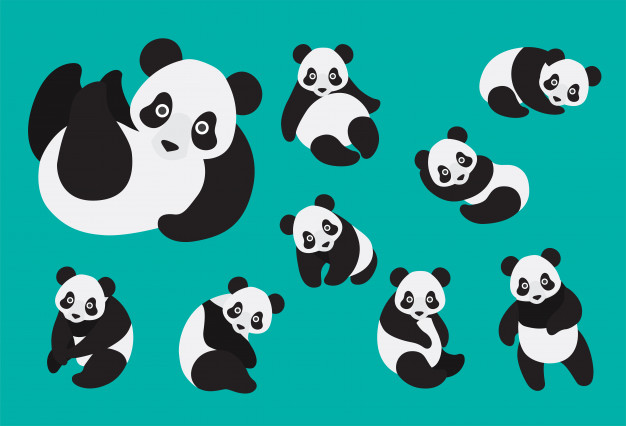626x426 Cute Panda Vector Illustration Vector Premium Download
