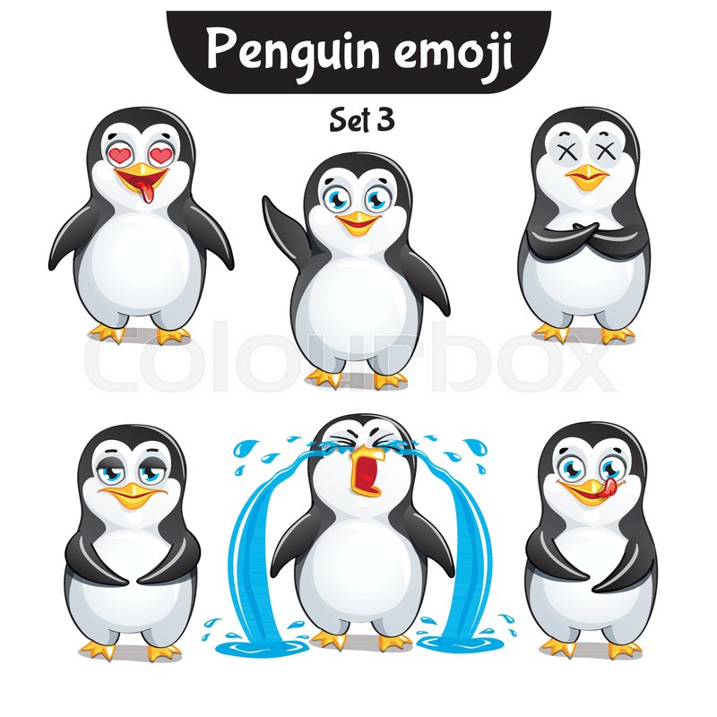 800x800 Set Kit Collection Sticker Emoji Emoticon Emotion Vector Isolated