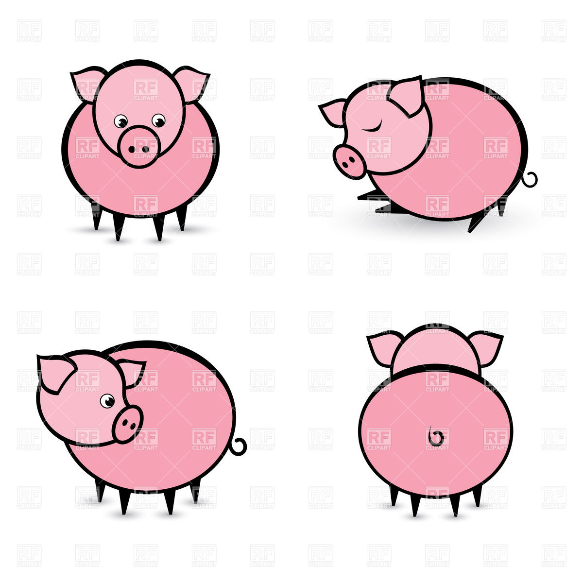 1200x1200 Funny Pigs Vector Image Vector Artwork Of Plants And Animals