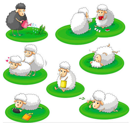 515x490 Funny Sheep Vector Ai Format Free Vector Download
