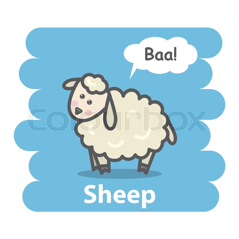 800x800 Sheep Vector Illustration.cartoon Cute Farm Animal Sheep Talking