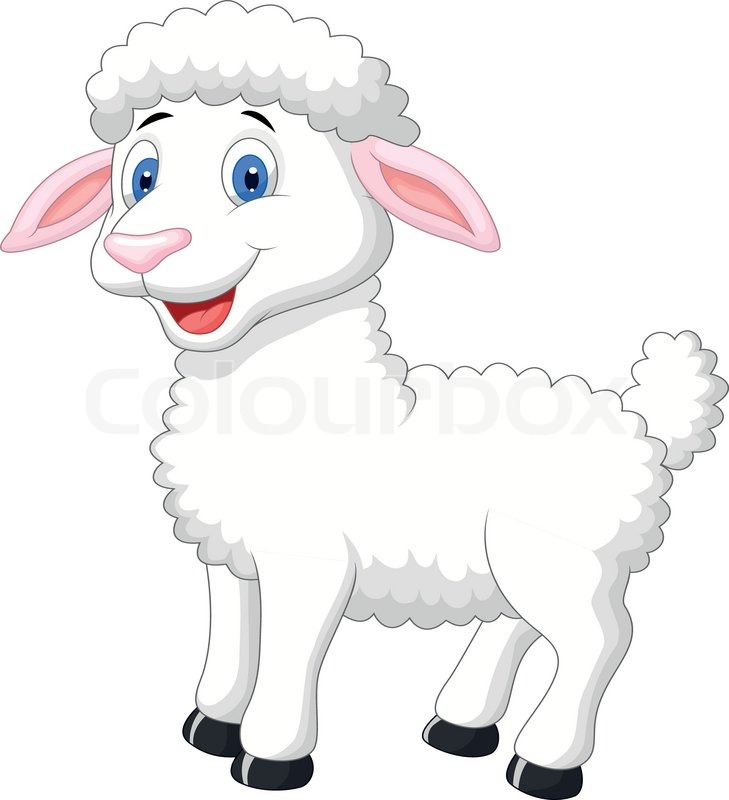 729x800 Vector Illustration Of Cute Sheep Cartoon Stock Vector Colourbox