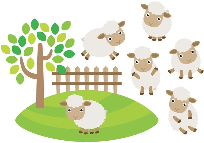 700x490 Cute Sheep Vectors
