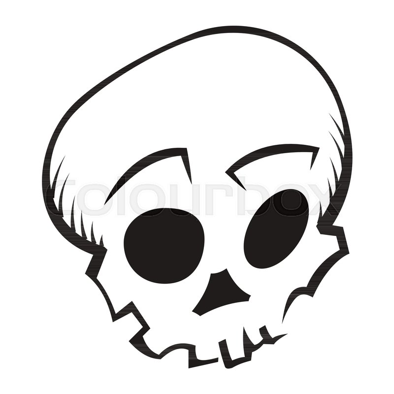 800x800 Cute Skull Drawing. Clean Vector Illustration. Graphic Design