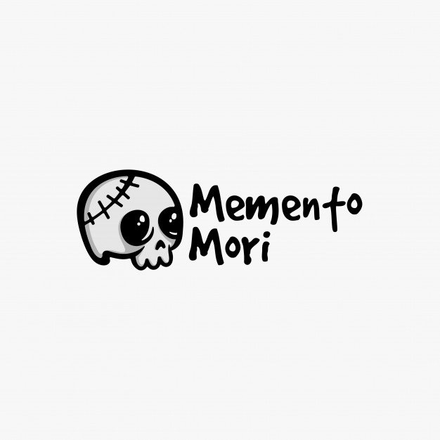 626x626 Cute Skull Of Memento Mori Vector Illustration Vector Premium