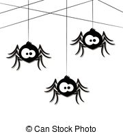 180x195 Funny Hanging Spider Vector Illustration.