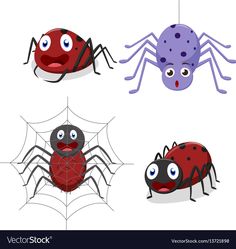 236x249 Spider Isolated On White Background. Vector Illustration Cute
