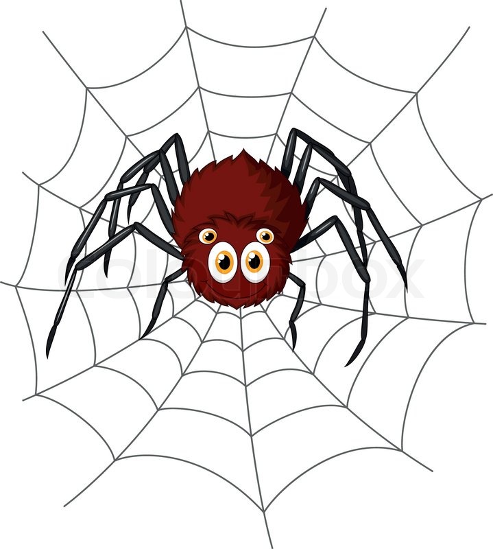 719x800 Vector Illustration Of Cute Spider Cartoon Stock Vector Colourbox