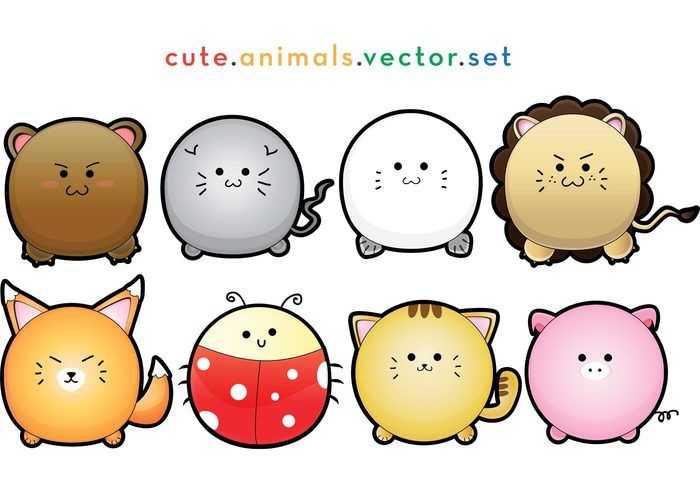 700x490 Cute Puffy Animals Plan Clip Art