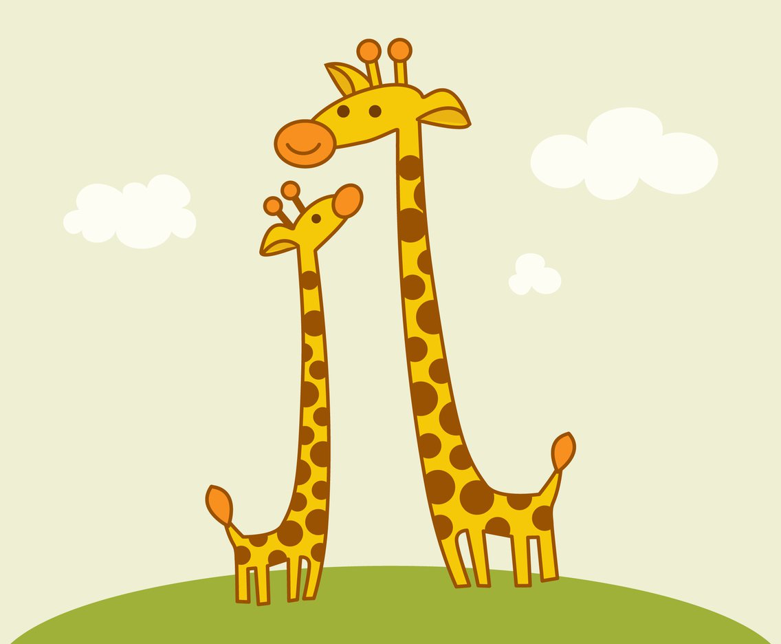1136x936 Free Cute Cartoon Giraffes Vector Vector Art Amp Graphics