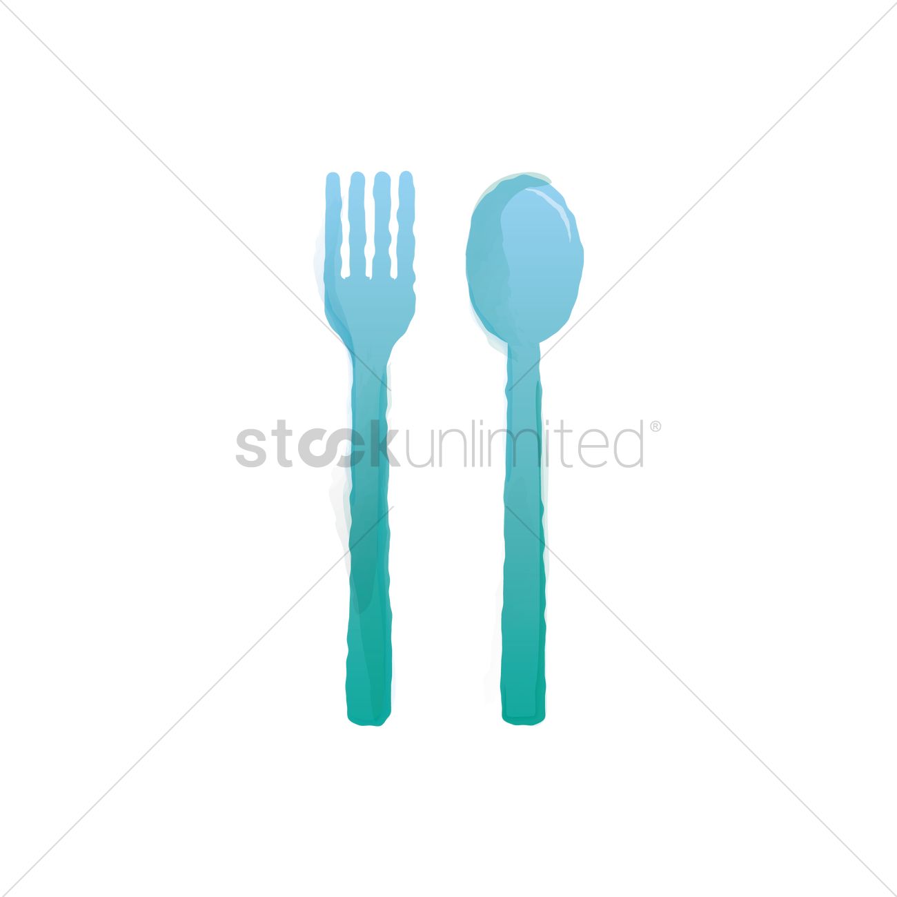 1300x1300 Plastic Cutlery Vector Image