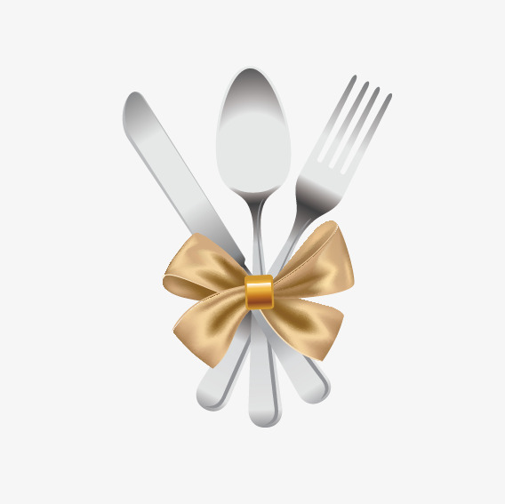 568x567 Bow Tied Cutlery Vector Files, Knife And Fork, Bow, Spoon Png And