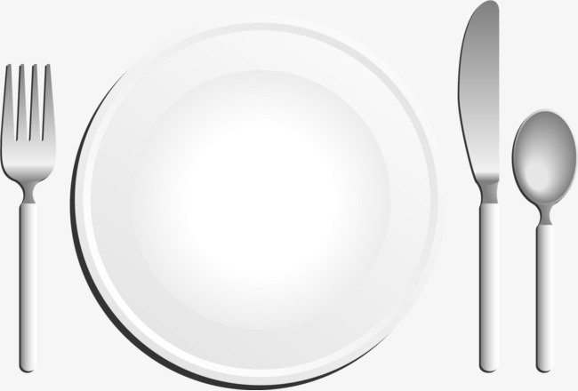 650x440 Vector Hand Painted Plates Cutlery, Vector, Hand Painted