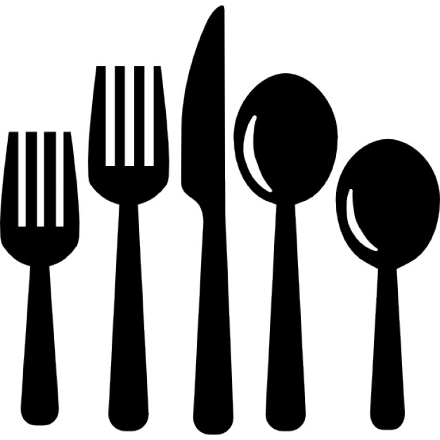 626x626 Cutlery Set Of Eating Tools Icons Free Download