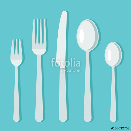 500x500 Cutlery Vector Set Stock Image And Royalty Free Vector Files On