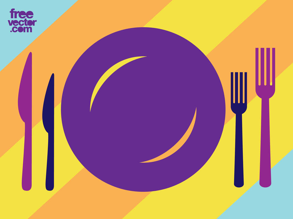 1024x765 Dish With Cutlery Vector Art Amp Graphics