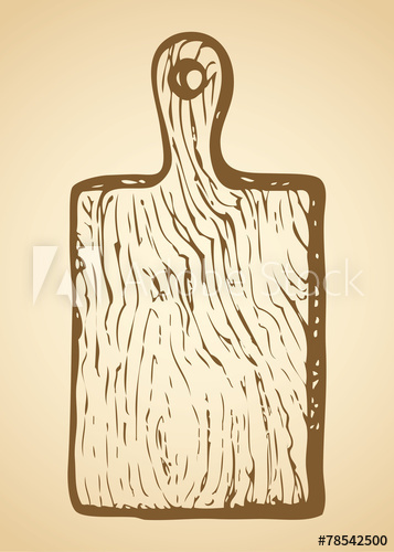 357x500 Cutting Board. Vector Sketch