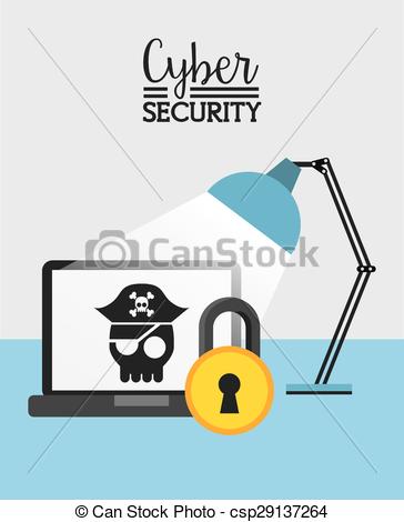 364x470 Cyber Security Design, Vector Illustration Eps10 Graphic .