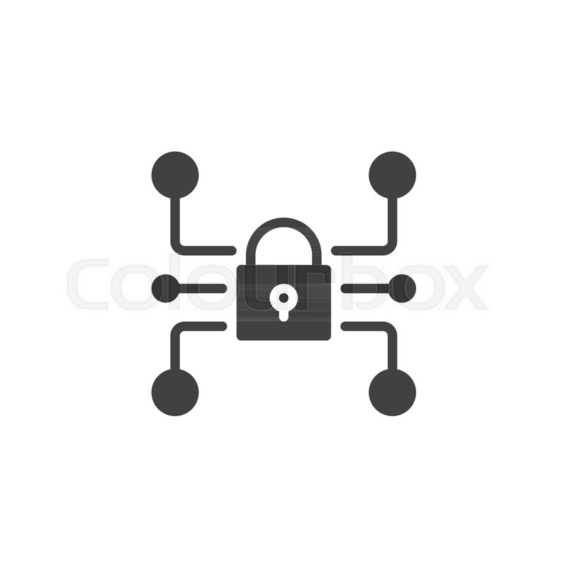 800x800 Cyber Security Vector Icon. Filled Flat Sign For Mobile Concept