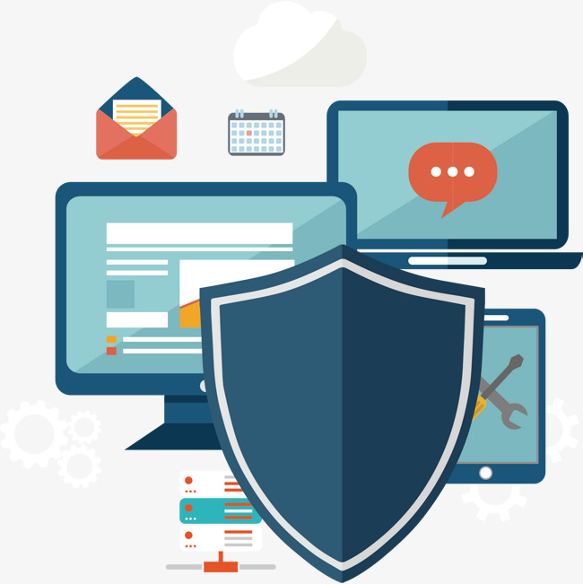 650x651 Internet Information Security Protection, Vector Material