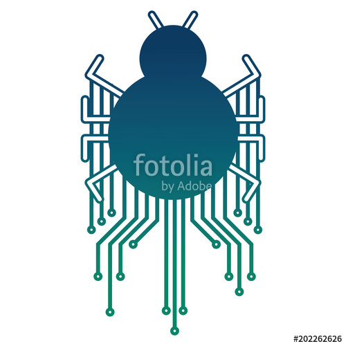 500x500 Cyber Security Safety Bug Virus Circuit Electronic Attack Vector