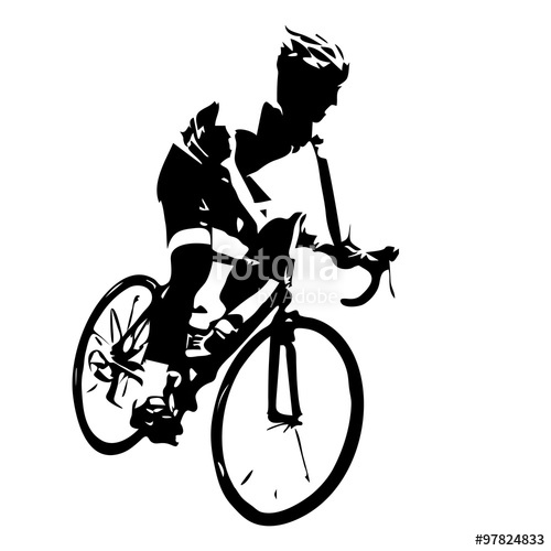 500x500 Cyclist Silhouette. Bicycle Racing Stock Image And Royalty Free