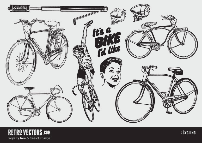 841x596 Free Retro Cycling Vectors Vintage Vectors Royalty Free Free