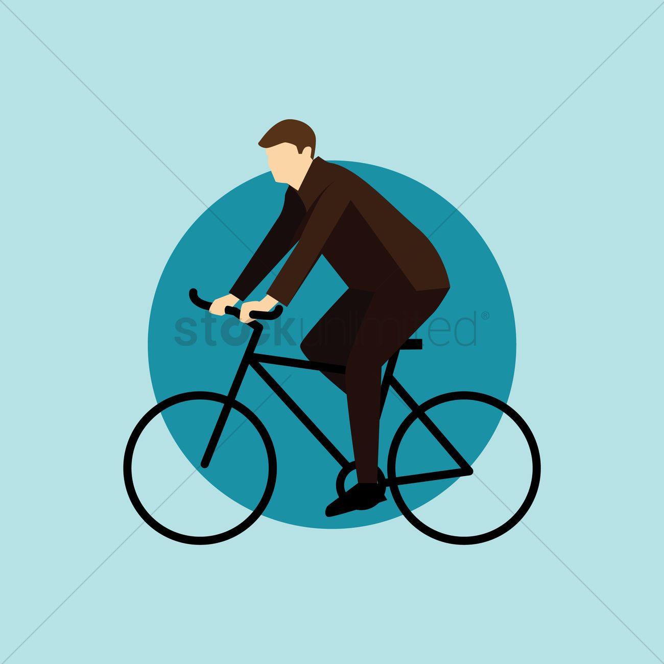 1300x1300 Man Cycling Vector Image