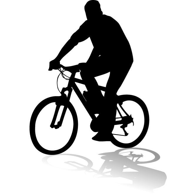 660x660 Cyclist Vector Silhouette