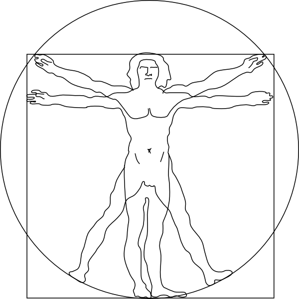 600x600 Vitruvian Man Clip Art