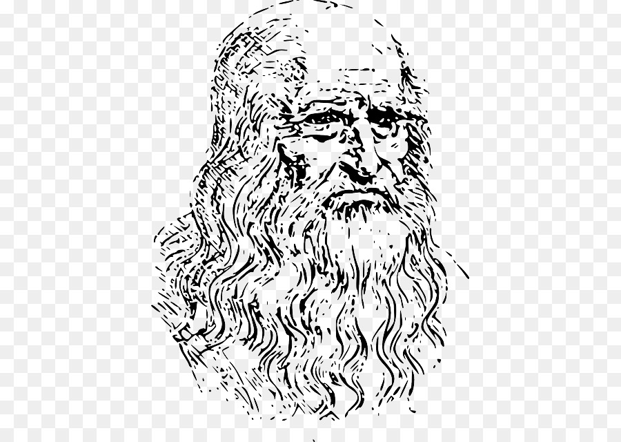 900x640 Vitruvian Man Portrait Of A Man In Red Chalk Vector Graphics Clip