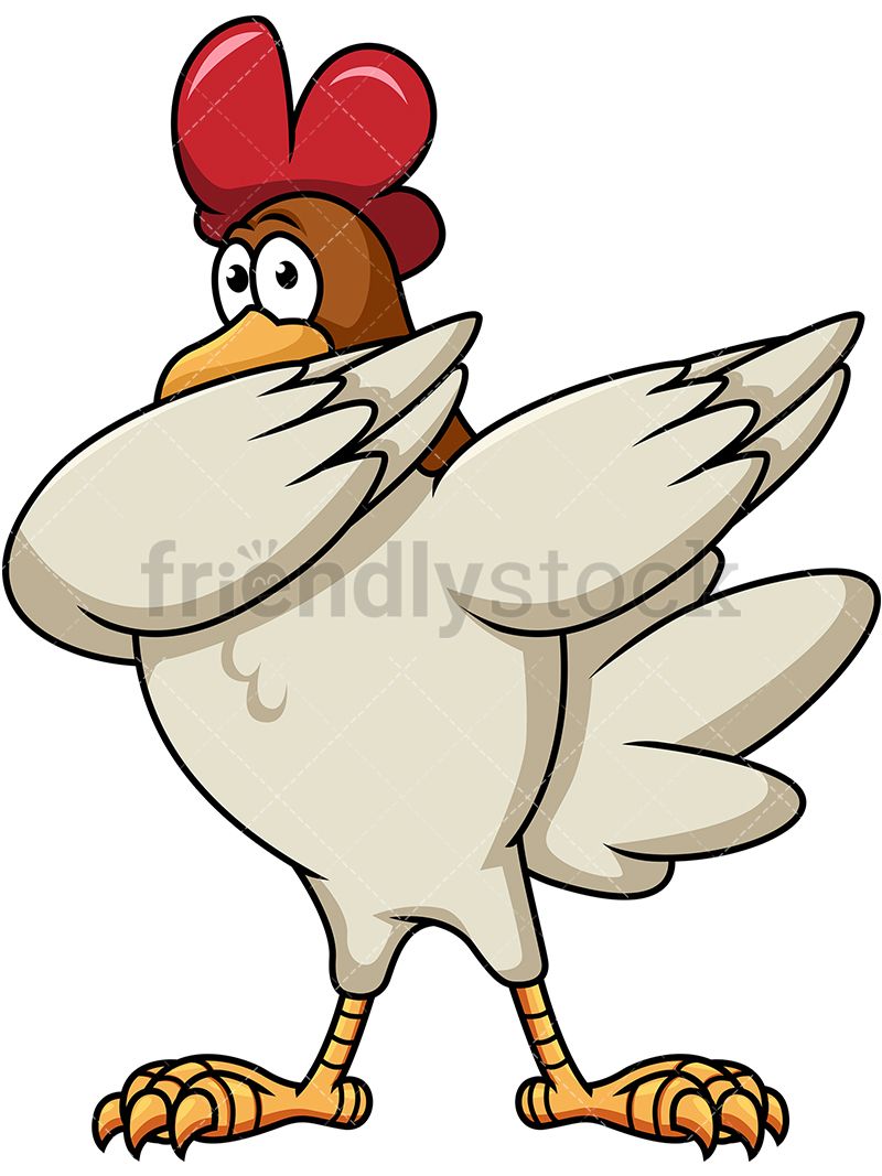 800x1067 Dabbing Chicken Cartoon Vector Clipart Artwork Of Chicken