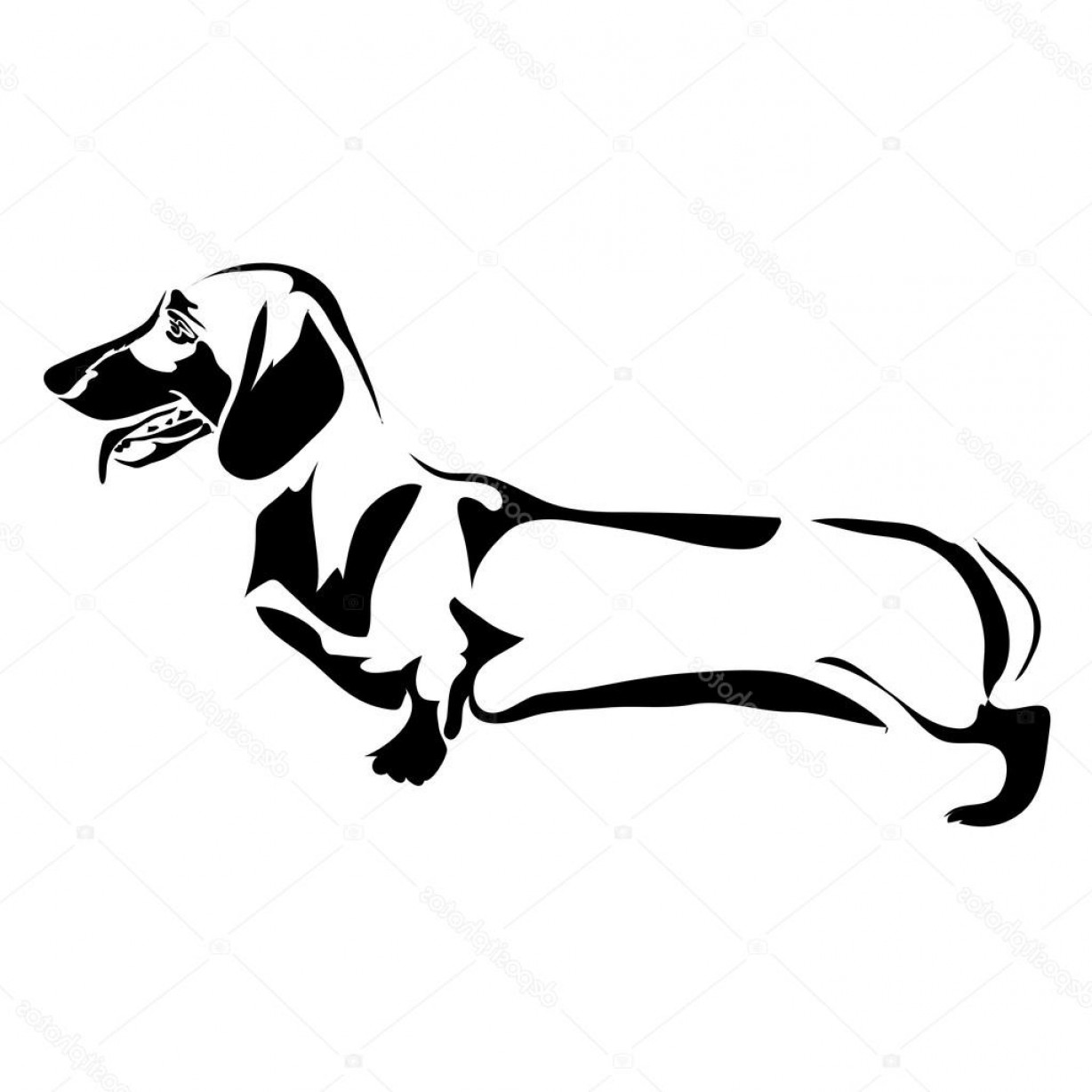 1228x1228 Dachshund Vector Art Shopatcloth