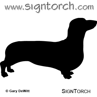 320x320 Dachshund Signtorch, Turning Images Into Vector Cut Paths.