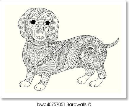 437x364 Art Print Of Dachshund Dog Barewalls Posters Amp Prints Bwc40757051
