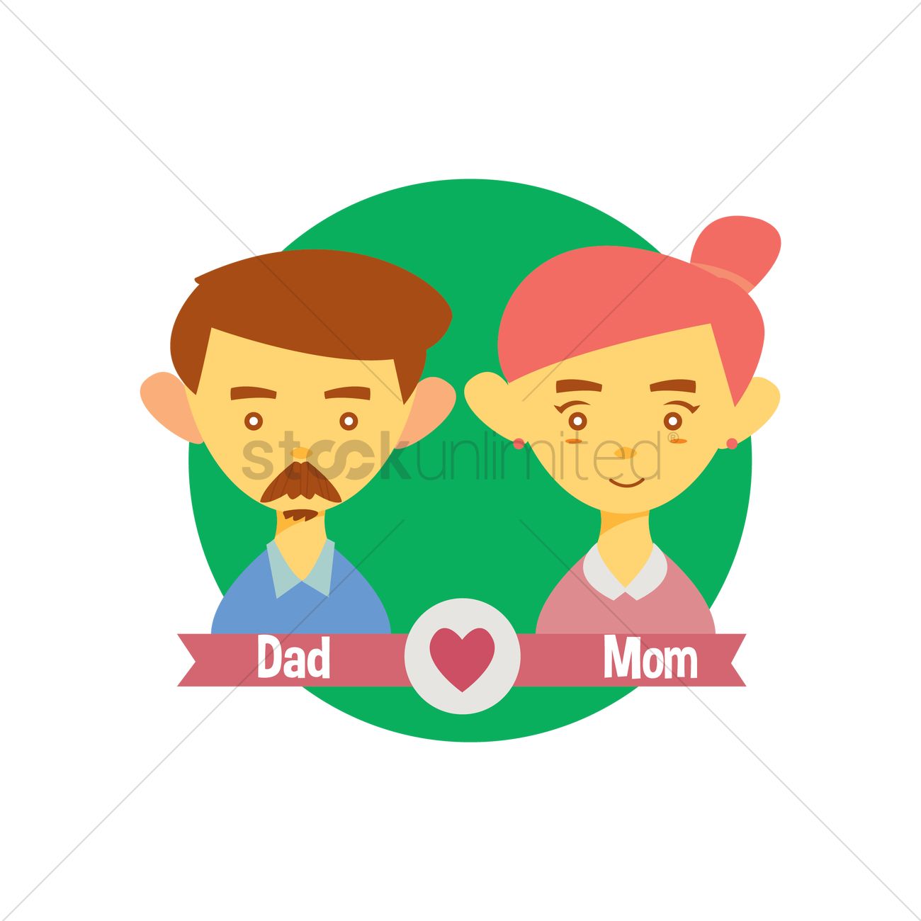 1300x1300 Mom And Dad Vector Image